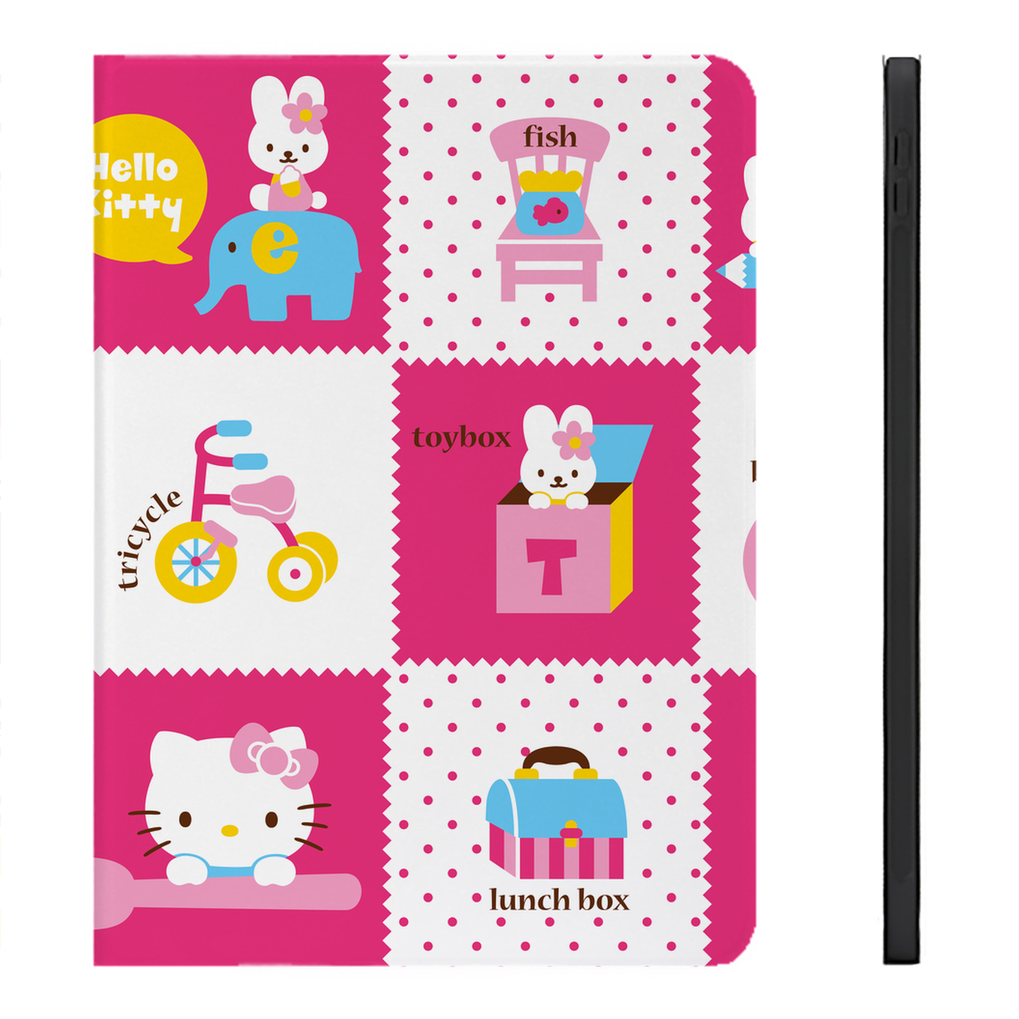 （画像用） Hello Kitty ハローキティ IPadケース ペンホルダー付き ブックスタイルデザイン